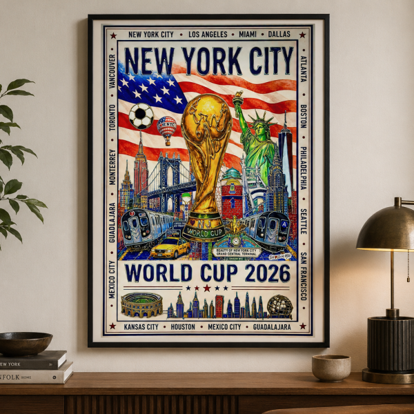 New York City World Cup 2026 Framed Poster